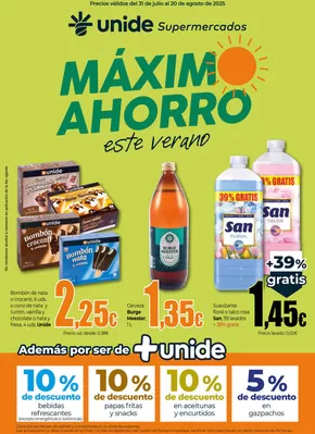 Catálogo Unide Supermercados en Tomelloso | Máximo Ahorro UNIDE Supermercados Canarias | 2025-07-31T00:00:00.000Z - 2025-08-20T00:00:00.000Z