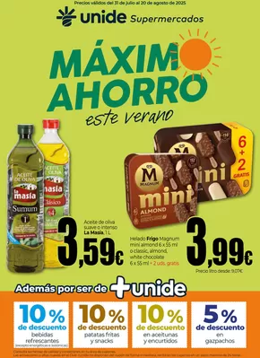 Máximo Ahorro este verano en Supermercados UNIDE
