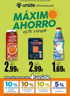 Máximo Ahorro este verano en UNIDE Alimentación Península