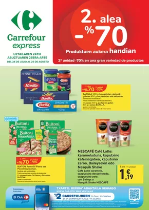 Catálogo Carrefour Express en Maó | 2.alea -70% | 2025-07-24T00:00:00.000Z - 2025-08-25T00:00:00.000Z