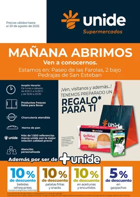 Catálogo Unide Supermercados en Las Palmas de Gran Canaria | Mañana abrimos. Ven a conocernos. | 2025-08-01T00:00:00.000Z - 2025-08-20T00:00:00.000Z