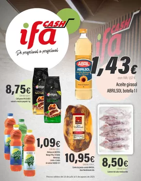 Precios válidos del 23 de julio al 5 de agosto de 2025