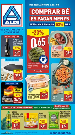 Catálogo ALDI en Barcelona | Qué poco cuesta comprar bien | 2025-07-28T00:00:00.000Z - 2025-08-03T00:00:00.000Z