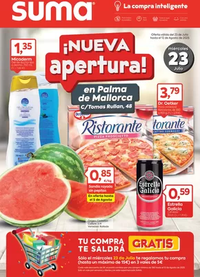 Catálogo Suma Supermercados en Crevillent | Nueva apertura | 2025-07-23T00:00:00.000Z - 2025-08-12T00:00:00.000Z