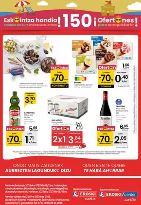 Catálogo Eroski en Areatza | ESKAINTZA handia! EROSKI | 2025-07-31T00:00:00.000Z - 2025-08-13T00:00:00.000Z