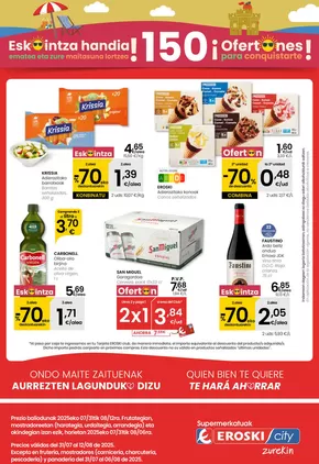 Catálogo Eroski en Areatza | ESKAINTZA handia! EROSKI SUPERMERCADOS EROSKI | 2025-07-31T00:00:00.000Z - 2025-08-13T00:00:00.000Z