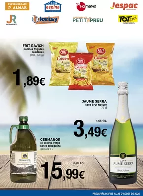 Preus válids fins al 23 d'agost de 2025