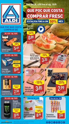 Catálogo ALDI en Barcelona | ¡Qué poco cuesta comprar bien! | 2025-08-04T00:00:00.000Z - 2025-08-10T00:00:00.000Z