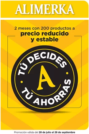 Catálogo Alimerka en Luarca | Tu decides tu ahorras - Alimerka | 2025-07-29T00:00:00.000Z - 2025-09-28T00:00:00.000Z
