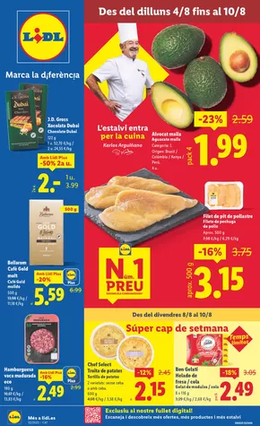 Catálogo Lidl en Banyoles | № 1 PRECIO - Ofertas válidas del 04/08 al 10/08 | 2025-08-04T00:00:00.000Z - 2025-08-10T00:00:00.000Z