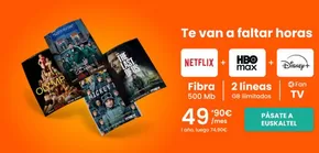 Tarifa Osoa Infinity con Netflix Estándar, HBO Max y Disney+
