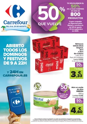 Catálogo Carrefour en Sant Llorenç des Cardassar | 50% que vuelve  | 2025-08-08T00:00:00.000Z - 2025-08-25T00:00:00.000Z