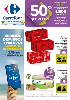 Catálogo Carrefour en Dénia | 50% que vuelve  | 2025-08-08T00:00:00.000Z - 2025-08-25T00:00:00.000Z