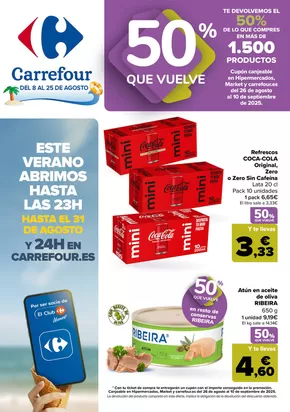 Catálogo Carrefour en Gandia | 50% que vuelve  | 2025-08-08T00:00:00.000Z - 2025-08-25T00:00:00.000Z