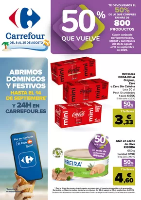 Catálogo Carrefour en Santa Pola | 50% que vuelve  | 2025-08-08T00:00:00.000Z - 2025-08-25T00:00:00.000Z