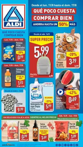 Catálogo ALDI en Calvià | Qué poco cuesta comprar bien | 2025-08-11T00:00:00.000Z - 2025-08-17T00:00:00.000Z