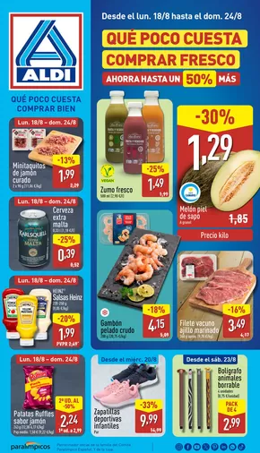 Catálogo ALDI en San Cristobal de la Laguna (Tenerife) | ¡Qué poco cuesta comprar bien! | 2025-08-18T00:00:00.000Z - 2025-08-24T00:00:00.000Z