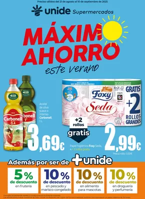 Catálogo Unide Supermercados en Bustarviejo | Máximo Ahorro este verano en Supermercados UNIDE | 2025-08-21T00:00:00.000Z - 2025-09-10T00:00:00.000Z