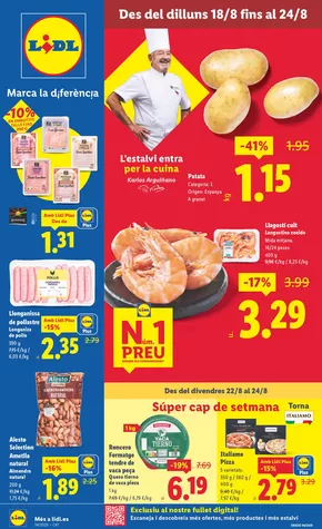 Catálogo Lidl en Viladecans | № 1 PRECIO - Ofertas válidas del 18/08 al 24/08 | 2025-08-18T00:00:00.000Z - 2025-08-24T00:00:00.000Z