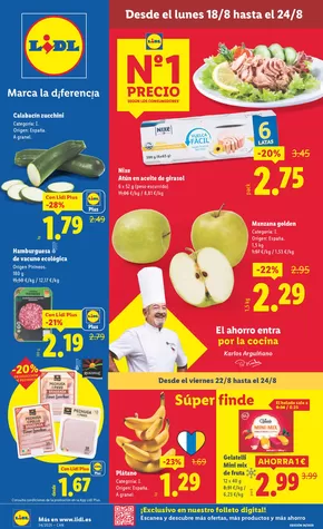 Catálogo Lidl en San Cristobal de la Laguna (Tenerife) | № 1 PRECIO - Ofertas válidas del 18/08 al 24/08 | 2025-08-18T00:00:00.000Z - 2025-08-24T00:00:00.000Z