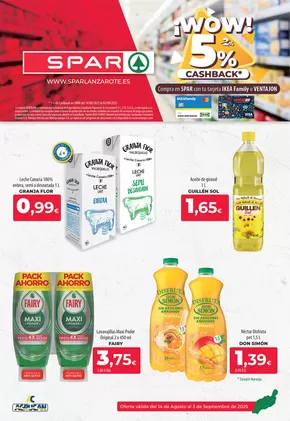Oferta válida del 14 de Agosto al 3 de Septiembre de 2025
