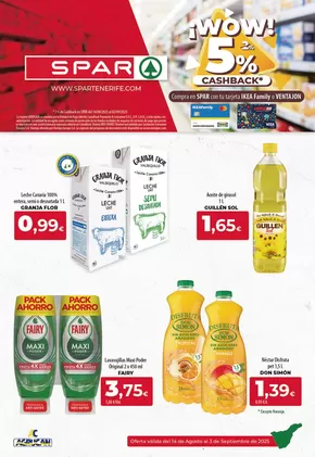 Catálogo Spar Tenerife en Viladecans | Oferta válida del 14 de Agosto al 3 de Septiembre de 2025 | 2025-08-14T00:00:00.000Z - 2025-09-03T00:00:00.000Z