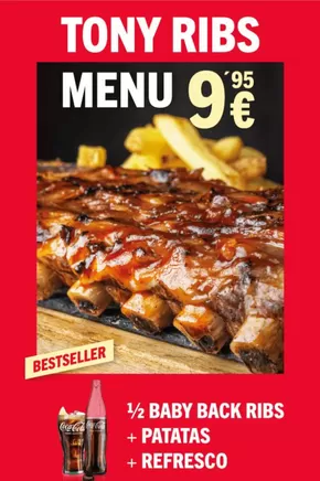 Catálogo Tony Roma's en Bilbao | Tony Ribs Menu | 2025-08-15T00:00:00.000Z - 2025-08-31T00:00:00.000Z