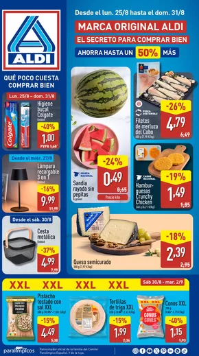 Catálogo ALDI en Arganda del Rey | Qué poco cuesta comprar bien | 2025-08-25T00:00:00.000Z - 2025-08-31T00:00:00.000Z