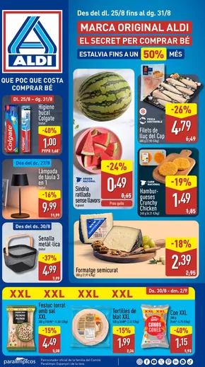 Catálogo ALDI en Sitges | Qué poco cuesta comprar bien | 2025-08-25T00:00:00.000Z - 2025-08-31T00:00:00.000Z