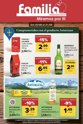 Catálogo Autoservicios Familia en Salou | Comprometidos con el producto Asturiano | 2025-08-25T00:00:00.000Z - 2025-08-31T00:00:00.000Z