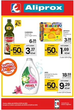 Catálogo Eroski en Laguna de Duero | SUMA AHORRO Aliprox | 2025-08-28T00:00:00.000Z - 2025-09-17T00:00:00.000Z