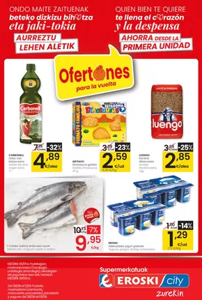 Catálogo Eroski en Basauri | ¡OFERTÓN! 3x2 EROSKI CITY | 2025-08-28T00:00:00.000Z - 2025-09-17T00:00:00.000Z