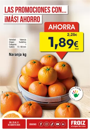 Catálogo Froiz | Froiz Oferta semanal | 2025-08-26T00:00:00.000Z - 2025-08-31T00:00:00.000Z