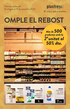 Catálogo Plusfresc en Tarragona | Omple El Rebost | 2025-08-26T00:00:00.000Z - 2025-09-15T00:00:00.000Z
