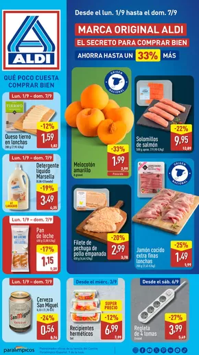 Catálogo ALDI en Bonares | ¡Qué poco cuesta comprar bien! | 2025-09-01T00:00:00.000Z - 2025-09-07T00:00:00.000Z
