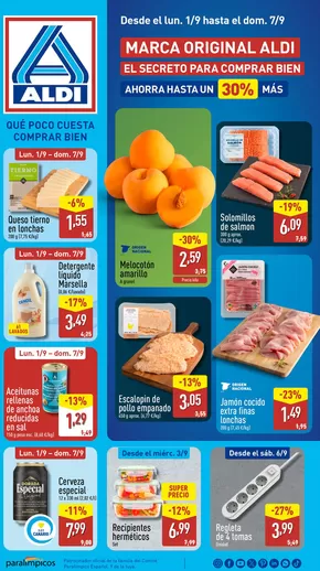Catálogo ALDI en Arafo | ¡Qué poco cuesta comprar bien! | 2025-09-01T00:00:00.000Z - 2025-09-07T00:00:00.000Z