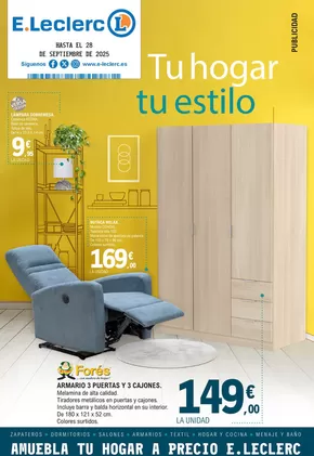 Catálogo E.Leclerc en Aielo de Malferit | Especial Muebles | 2025-09-01T00:00:00.000Z - 2025-09-28T00:00:00.000Z