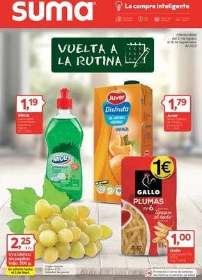 Catálogo Suma Supermercados en Prat de Llobregat | Oferta válida del 27 de Agosto al 16 de Septiembre de 2025 | 2025-08-27T00:00:00.000Z - 2025-09-16T00:00:00.000Z