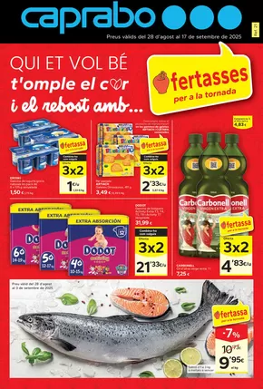 Catálogo Caprabo en Bonares | Ofertasses per a la tornada | 2025-08-28T00:00:00.000Z - 2025-09-17T00:00:00.000Z