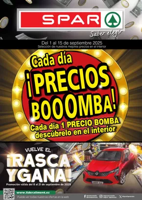 Catálogo SPAR en El Portil | ¡ Cada dia BOOOMBA PRECIOS PRECIOS ! | 2025-09-01T00:00:00.000Z - 2025-09-21T00:00:00.000Z