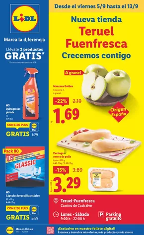 Catálogo Lidl en Teruel | Nueva tienda | 2025-09-05T00:00:00.000Z - 2025-09-13T00:00:00.000Z