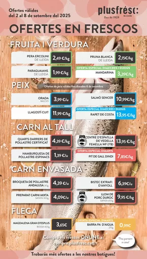 Catálogo Plusfresc | OFERTES EN FRESCOS | 2025-09-02T00:00:00.000Z - 2025-09-08T00:00:00.000Z