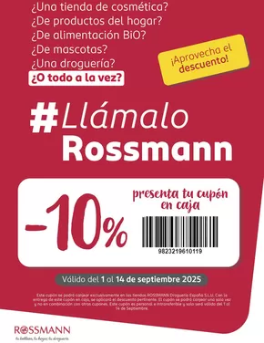 Catálogo Rossmann en Zaragoza | Válido del 1 al 14 de septiembre 2025 | 2025-09-02T00:00:00.000Z - 2025-09-14T00:00:00.000Z