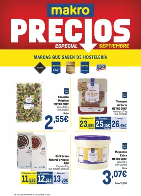 Catálogo Makro en Palma de Mallorca | Makro Precios Levante | 2025-09-02T00:00:00.000Z - 2025-10-05T00:00:00.000Z
