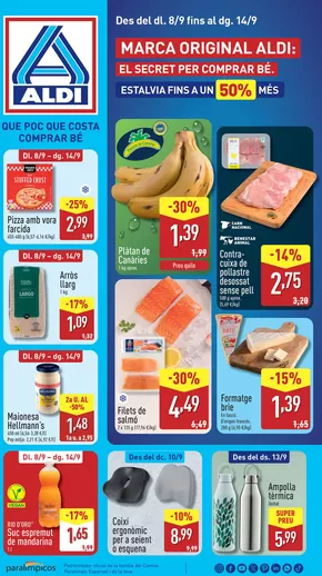 Catálogo ALDI en Cerdanyola del Vallès | Qué poco cuesta comprar bien | 2025-09-08T00:00:00.000Z - 2025-09-14T00:00:00.000Z