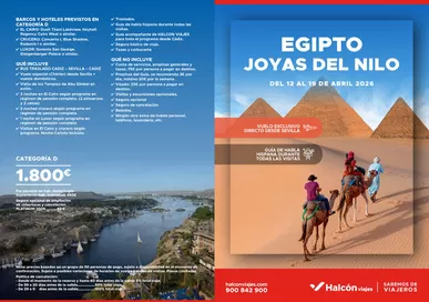 Catálogo Halcón Viajes en Salamanca | Folleto Joyas del Nilo | 2026-04-12T00:00:00.000Z - 2026-04-19T00:00:00.000Z