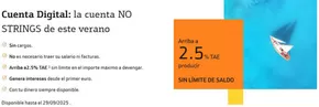 Catálogo EVO Banco en Cocentaina | Cuenta Digital: la cuenta NO STRINGS de este verano | 2025-09-04T00:00:00.000Z - 2025-09-29T00:00:00.000Z