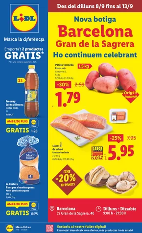 Catálogo Lidl en Barcelona | Nova botiga | 2025-09-09T00:00:00.000Z - 2025-09-14T00:00:00.000Z