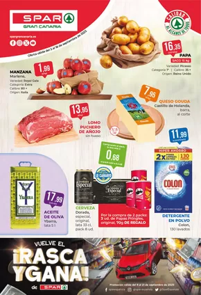Catálogo SPAR Gran Canaria en San Bartolomé de Tirajana | Catálogo Spar Gran Canaria | 2025-09-05T00:00:00.000Z - 2025-09-18T00:00:00.000Z
