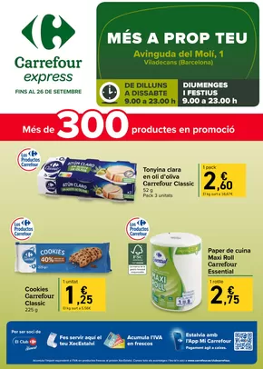 Catálogo Carrefour Express en Barcelona | Més a prop teu | 2025-09-05T00:00:00.000Z - 2025-09-26T00:00:00.000Z